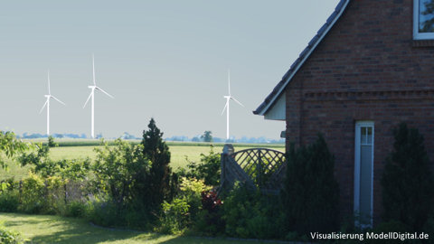 Visualisierung Windpark3 ©modellDigital